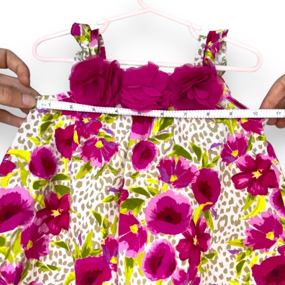 (3 for$19) Floral Leopard Print Dress with 3D Flowers Size 12-18 Months - Picture 8 of 9